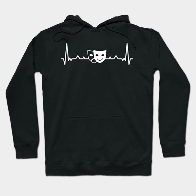 Theater Actor Heartbeat Gift Hoodie by Bestseller